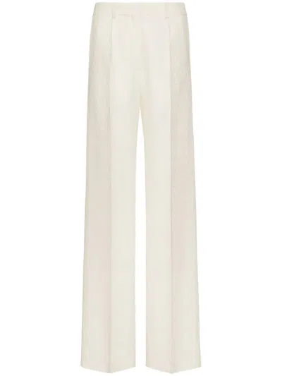 Valentino Ivory Trouser For Women - Pap 4b3rb4m7