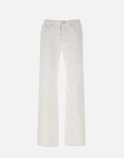 Dondup Jacklyn White Cotton Jeans From Italy