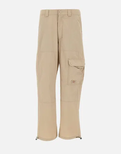 Dickies Jackson Sand Cargo Trousers With Adjustable Hems In Beige
