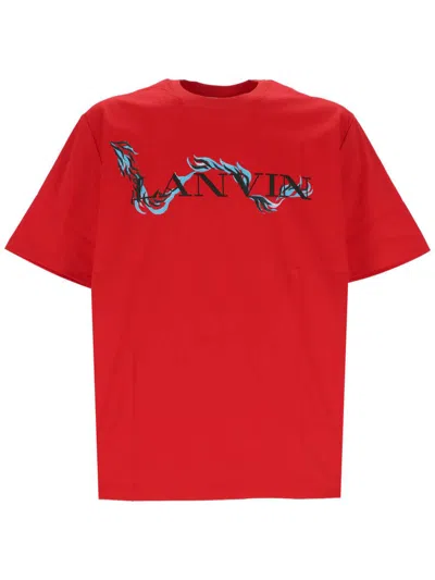 Lanvin Ruts0010 Man Flame T-shirt And Polo