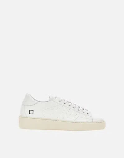 Date Levante White Leather Sneakers Italy