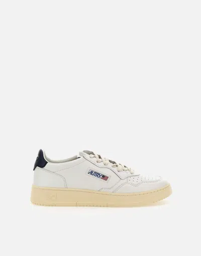 Autry Ll12 Vintage Leather Sneakers White Blue