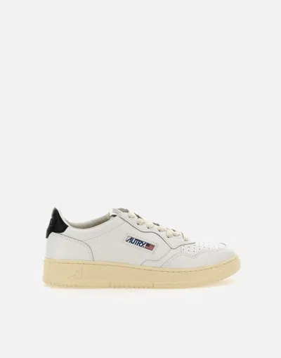 Autry Ll22 White Leather Sneakers With Vintage Design
