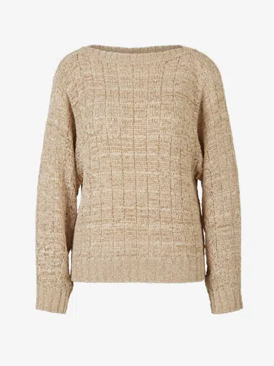 Loro Piana Silk Knit Sweater In Fluid Design