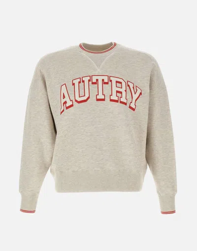 Autry Main Man Apparel Cotton Sweatshirt In Grey