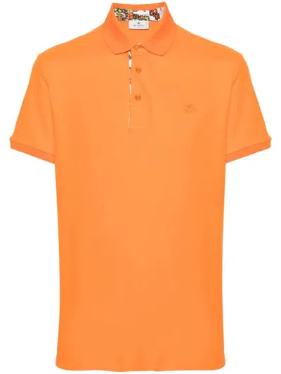 Etro Man Orange T-shirt And Polo - Mrmd0005