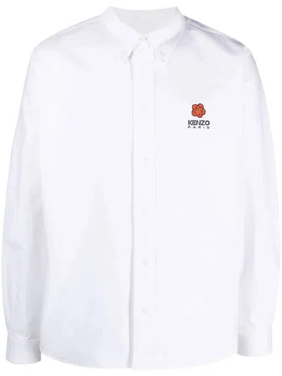 Kenzo Man White Shirt Fd55ch4109lo