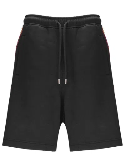 Lanvin High Waist Drawstring Shorts In Black