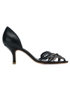 Sarah Chofakian Leather Pumps In Black