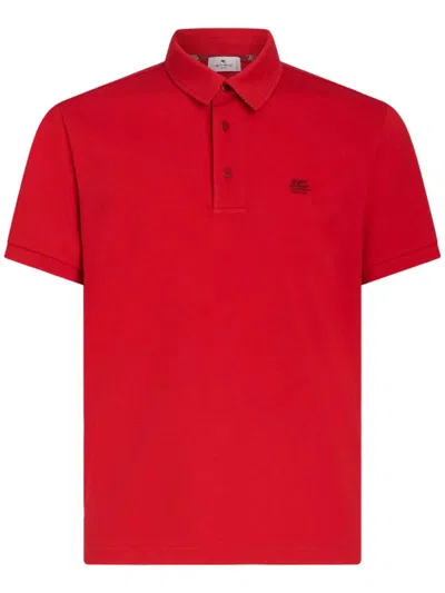 Etro Mrmd0006 Man Red T-shirt And Polo