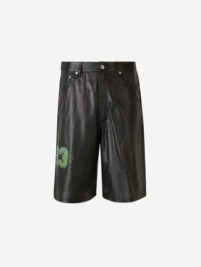 Off-white Naulover Lea Bermuda Shorts In Perforated Panels