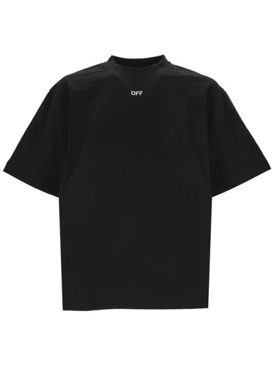 Off-white Omaa120s24jer005 Black T-shirt And Polo For Man