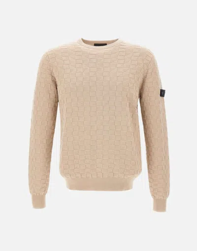 Peuterey Omnium Cotton Sweater In Beige