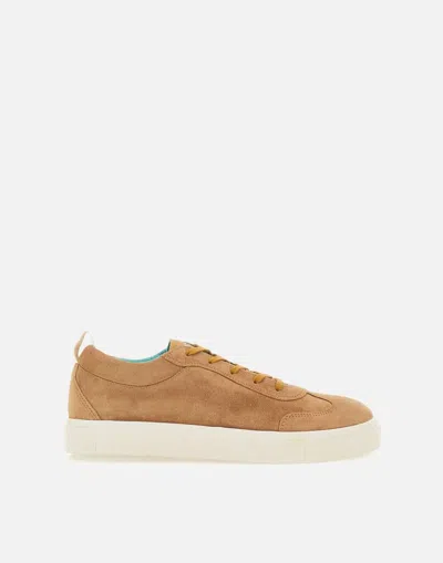 Pànchic P08 Biscuit Suede Sneakers With Removable Footbed In Beige