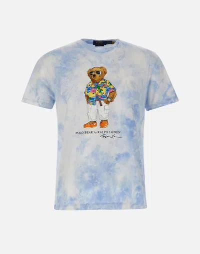 Polo Ralph Lauren Pastel Blue Bear Logo Cotton T-shirt