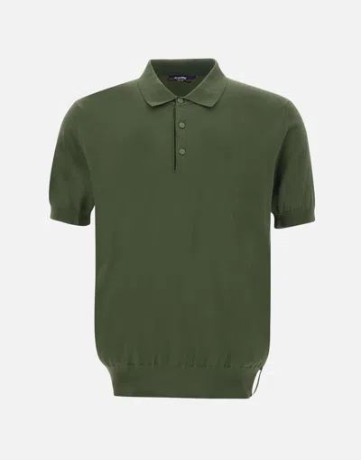 K-way Pleyne Knitted Cotton Polo Shirt In Green