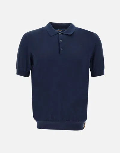 K-way Pleyne Blue Cotton Polo Shirt