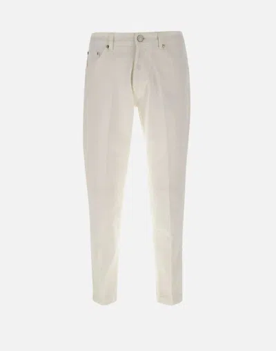 Pt Torino Reggae Stretch Cotton White Jeans Straight Fit