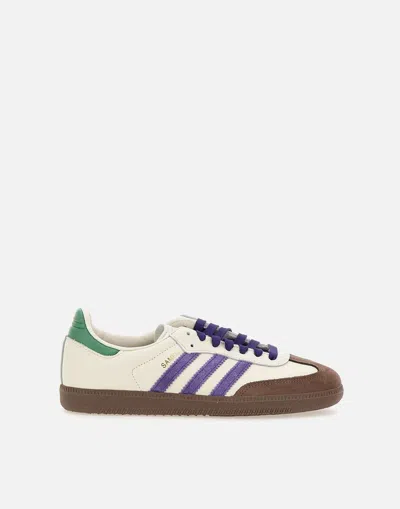 Adidas Originals Samba Og Leather Sneakers With Suede Inserts In White