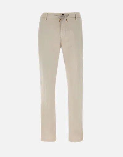 Eleventy Stretch Cotton Trousers In Beige
