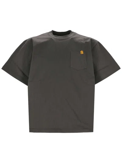 Sacai Scm-087 Man Gray T-shirt And Polo
