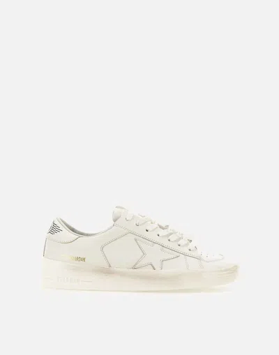 Golden Goose Stardan Leather White Sneakers