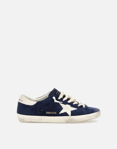 Golden Goose Superstar Classic Sneakers In White-blue