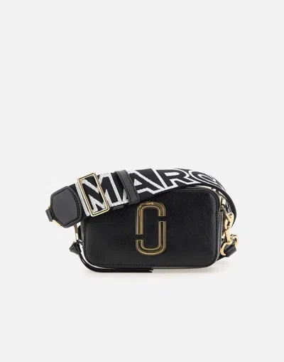 Marc Jacobs The Snapshot Saffiano Leather Shoulder Bag In Black