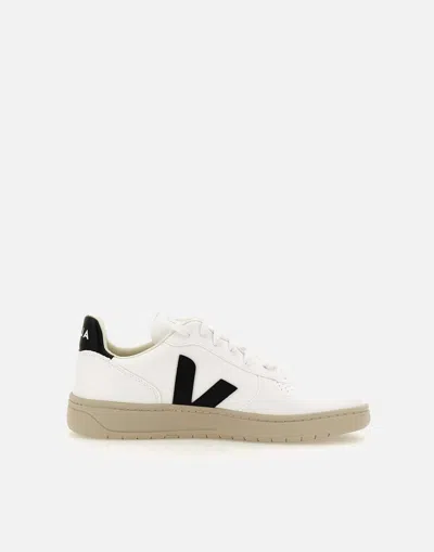 Veja V-10 Cwl Black And White Organic Cotton Sneakers