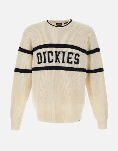 Dickies White Cotton Crew Neck Sweater