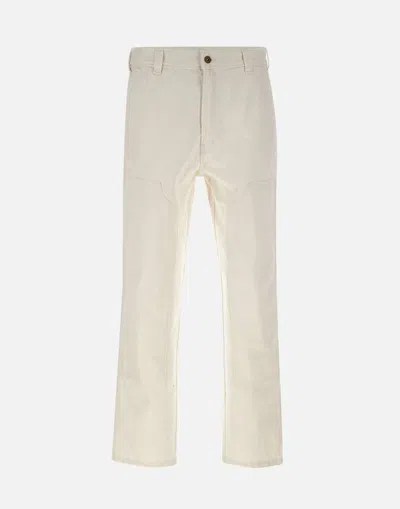 Dickies White Cotton Trousers With Patches