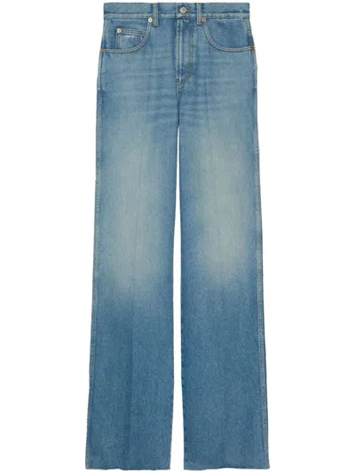 Gucci Trousers In Blue/mix