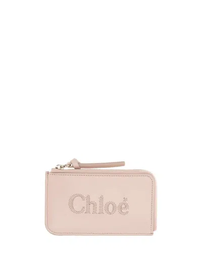 Chloé Woman Cemant Pink Wallet C23sp866i10 In Cement Pink