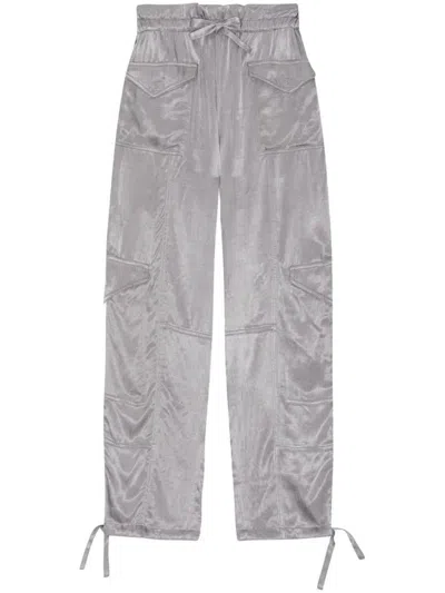Ganni Woman Frost Gray Trousers - F8609