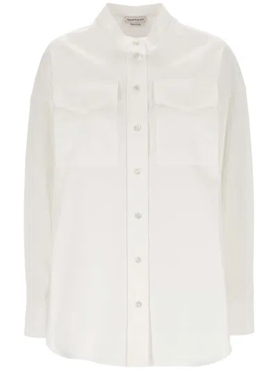 Alexander Mcqueen Woman Optical White Shirt - 778156