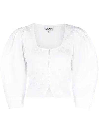 Ganni Woman White Shirt -  F8856