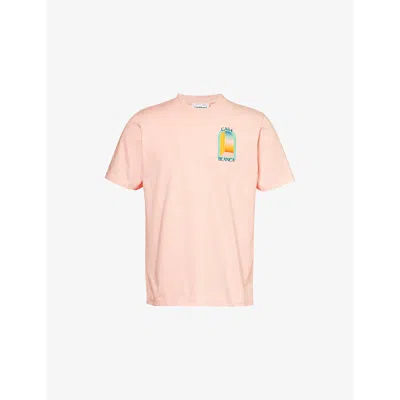 Casablanca Logo-print Organic Cotton T-shirt In Pink