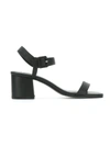 Studio Chofakian Block Heel Sandals - Black In Black