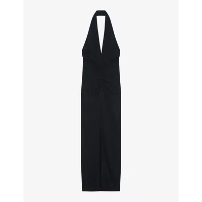 Iro Women's Rubini Long Backless V-neck Dress In Black