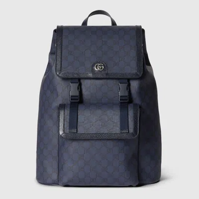 Gucci Ophidia Large Gg Backpack In Blue