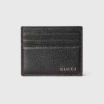 Gucci Card Case With Logo In Black