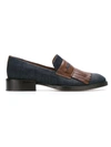 Sarah Chofakian Fringed Slippers - Blue In Blue