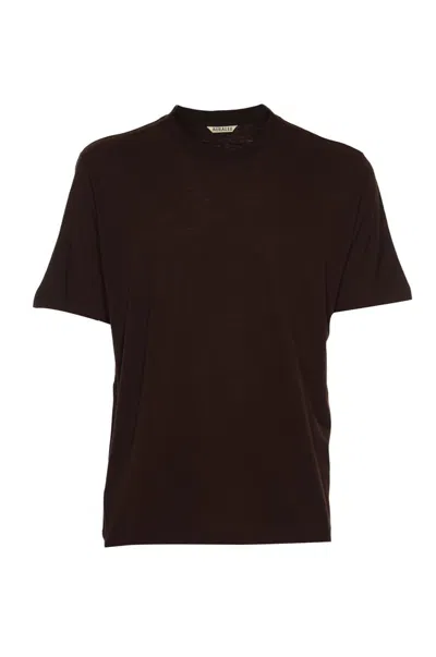 Auralee T-shirts And Polos In Dark Brown