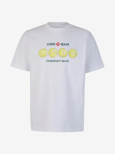 Casablanca Casa Sport Tennis Balls T-shirt In White