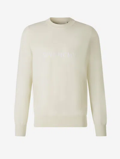 Givenchy Logo Knit Sweater In Embroidered Logo On The Front
