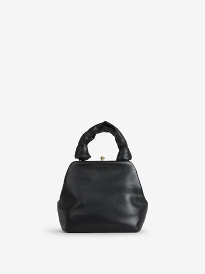 Jil Sander Leather Hand Bag In Black