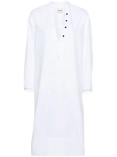 Khaite Brom Cotton Tunic Dress In White