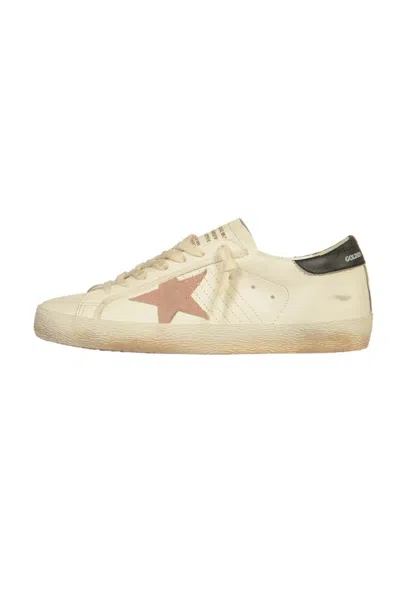 Golden Goose Sneakers In White Pink Black