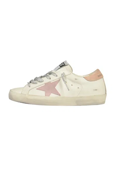 Golden Goose Sneakers In Optic White Antique Pink Nouga