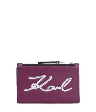Karl Lagerfeld Small Leather Goods In Bouganvill